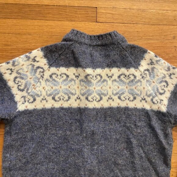 Edinburgh Woollen Mill Cardigan Womens Small Shetland Wool Fair Isle Scotland - Picture 8 of 9